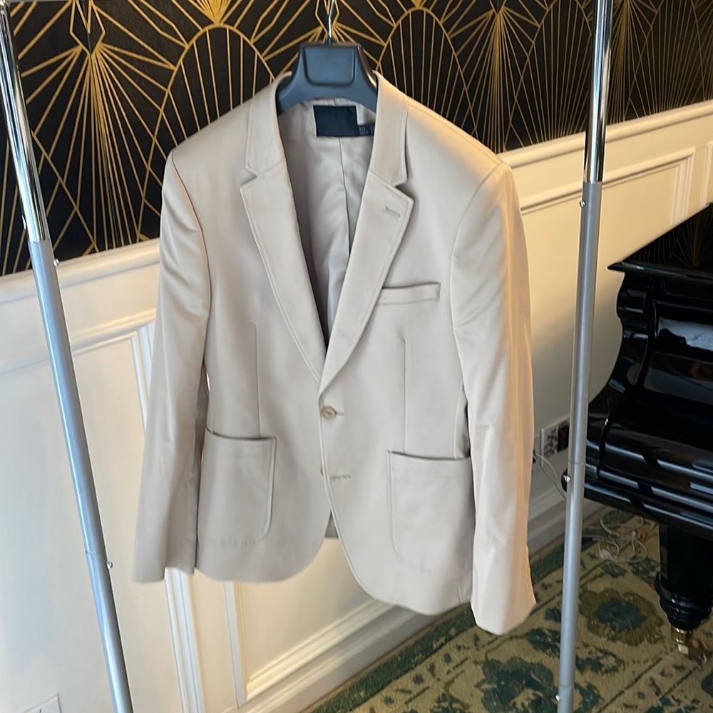 ASOS men’s skinny blazer in cream/champagne